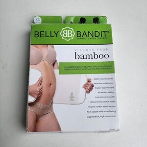 Belly Bandit Womens Black Viscose from Bamboo Belly Wrap Size XS